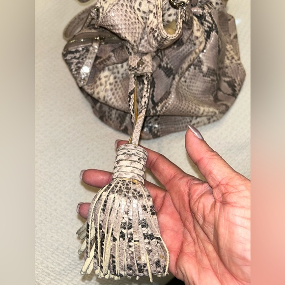 Cole Haan python-embossed, leather handbag with dust bag! Gently used - Picture 5 of 11